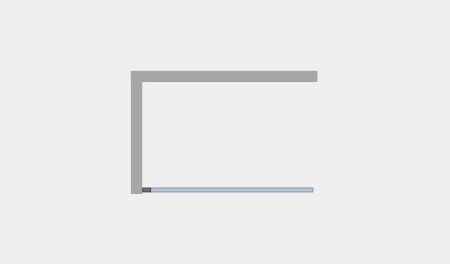 Душевая перегородка Ambassador Walk-in 15031101 90x200, прозрачное стекло