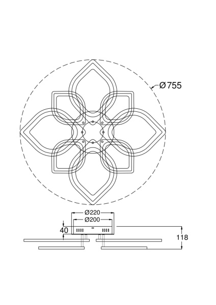 Потолочный светильник светодиодный Freya Folio FR6015CL-L84W