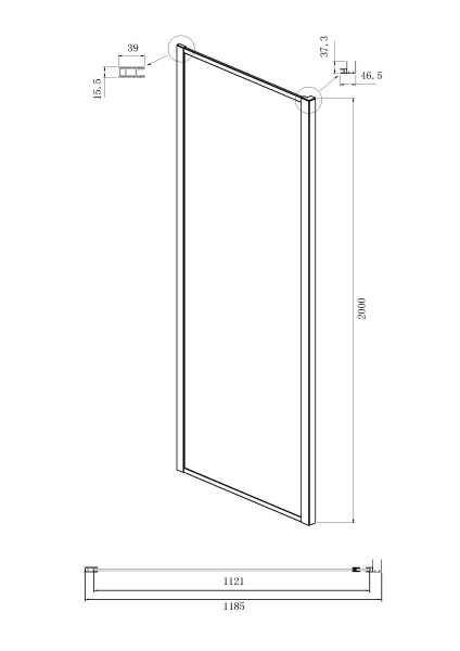 Боковая стенка Ambassador Forsa 120AB (1200x2000)