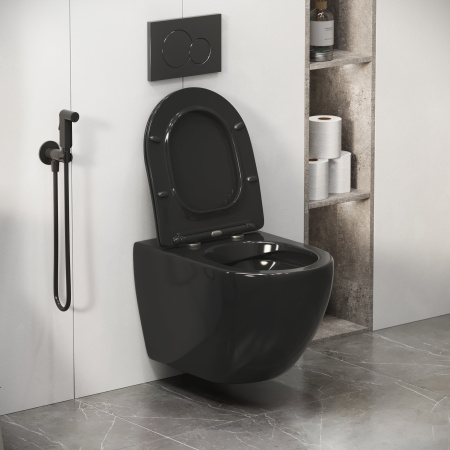 Унитаз подвесной Grossman GR-4411BS Color (560х360х350) черный