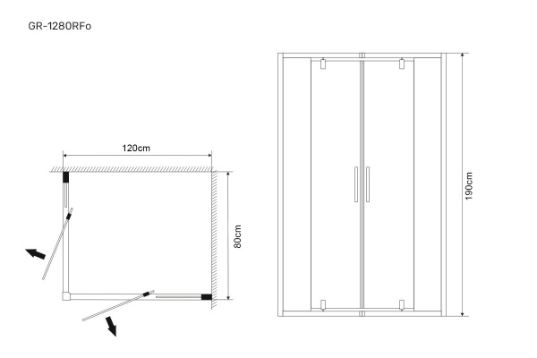 Душевой уголок Grossman Forta GR-1280R 120х80