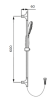 Душевая штанга SB 071501 Cr