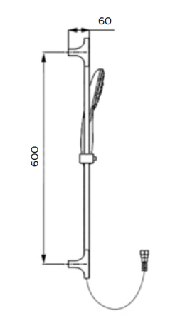 Душевая штанга SB 071501 Cr