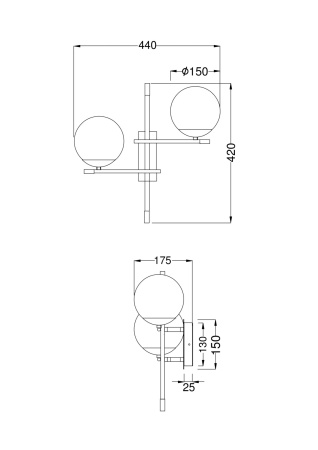 Бра с шарами Maytoni Nostalgia MOD050WL-02G