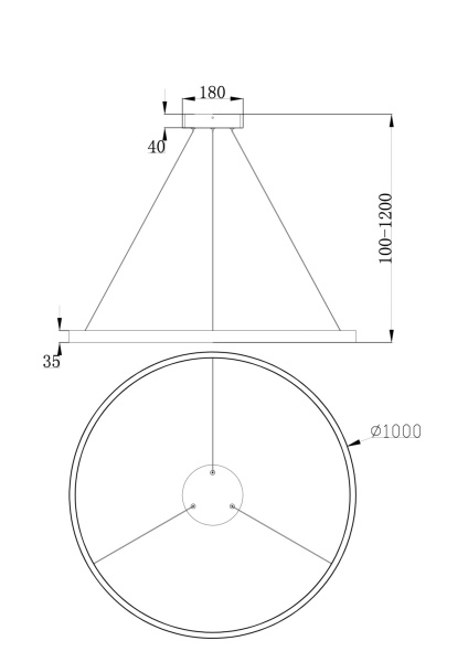 Подвесной светильник Maytoni Rim MOD058PL-L54BS4K