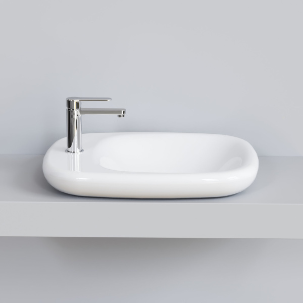 Раковина накладная Ambassador Diamond 126T20001 (540х450х100) белая