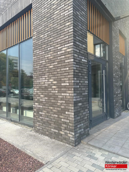 Фасадная клинкерная плитка WK124 Dunkelgrau 240х52 Westerwalder Klinker