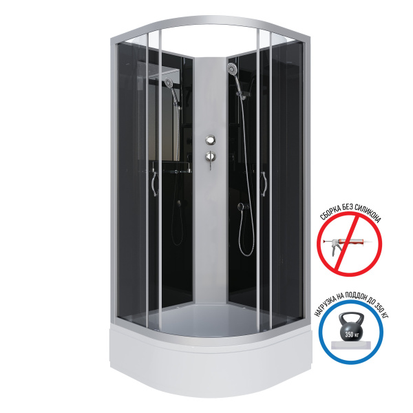 Душевая кабина Niagara Classic NG-3503-14BK (800х800х2000)