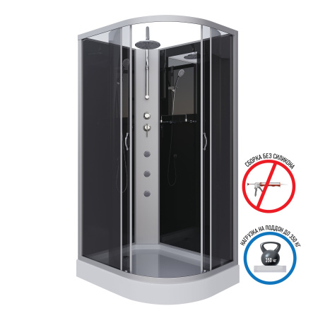 Душевая кабина Niagara Classic NG-3512-14LBKTG (1200х800х2100-2400)