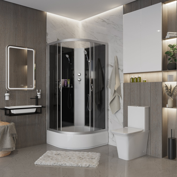 Душевая кабина Niagara Classic NG-3503-14BK (800х800х2000)