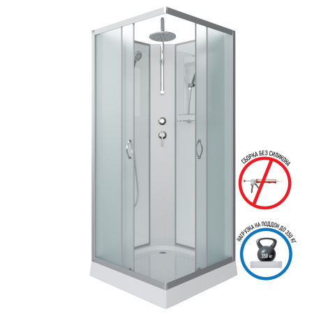 Душевая кабина с полкой Niagara Classic NG-1101-14BKT (900х900х2100-2400)