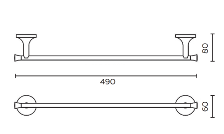 Держатель для полотенец AltroBagno Corposo 450 081313 Or