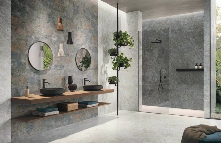 Керамогранит Naxos Mockup Ostuni Line Grey Nat Ret 60x120