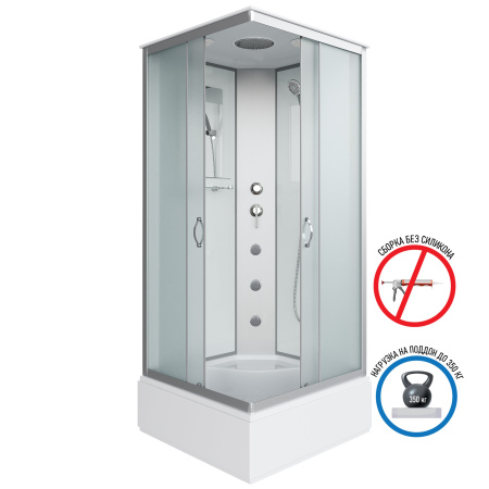 Душевая кабина с полкой Niagara Classic NG-1108-14G (900х900х2150)