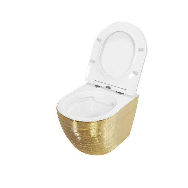 Унитаз подвесной Grossman GR-4455GWS (480х365х370) золото