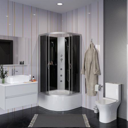 Душевая кабина Niagara Classic NG-2507-14BKG (800х800х2000)