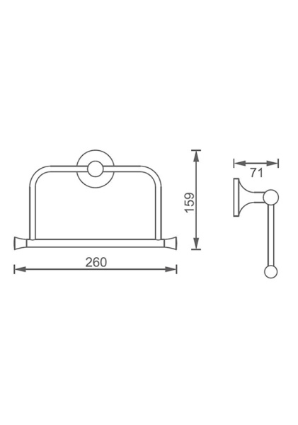Полотенцедержатель AltroBagno Corposo 081309 Cr
