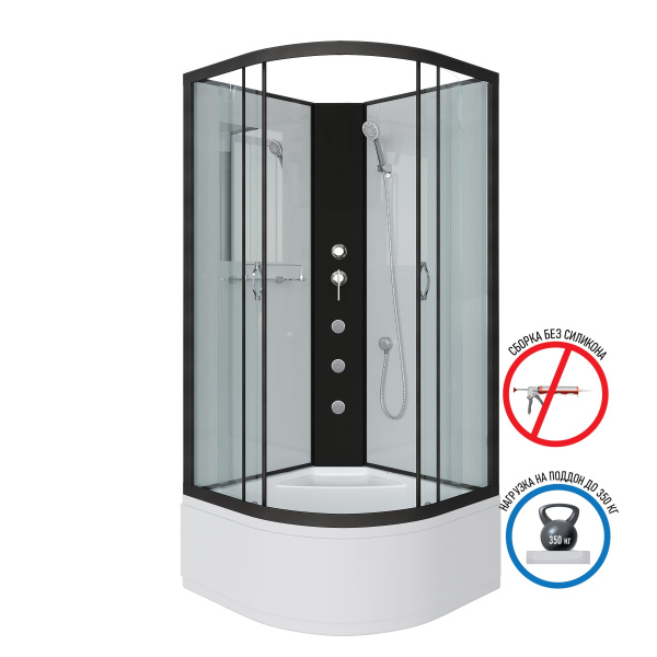 Душевая кабина Niagara Classic NG-6707-14BKG (800х800х2000)