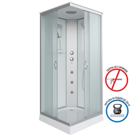 Душевая кабина с полкой Niagara Classic NG-1101-14G (900х900х2150)