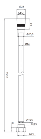 Душевой шланг SH 071710 Cr