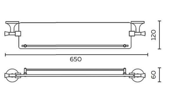 Полка для душа AltroBagno Corposo 082805 Or
