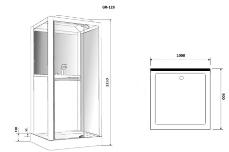 Душевая кабина Grossman GR126 (90x100x225)
