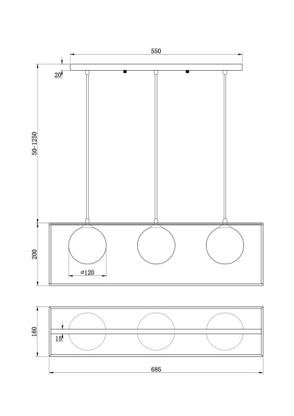 Подвесной светильник Freya Trinity FR5113PL-03G