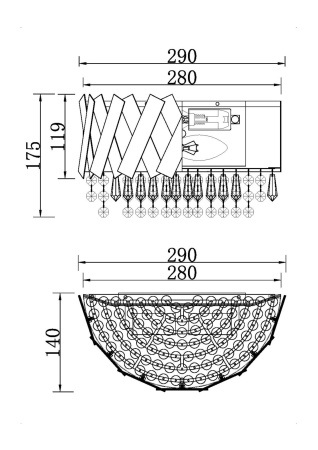 Настенный светильник Maytoni Artistico MOD017WL-02BS