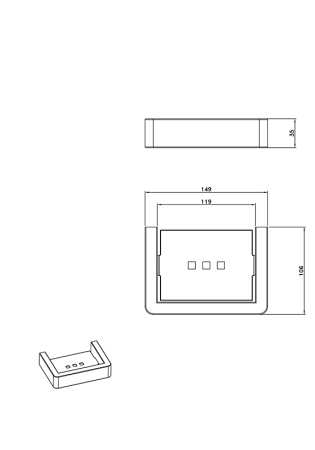 Мыльница AltroBagno Aperto 080705 NeOp