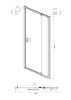 Душевая дверь в нишу Ambassador Elysium 111021104KX 100x200, прозрачное стекло, профиль хром