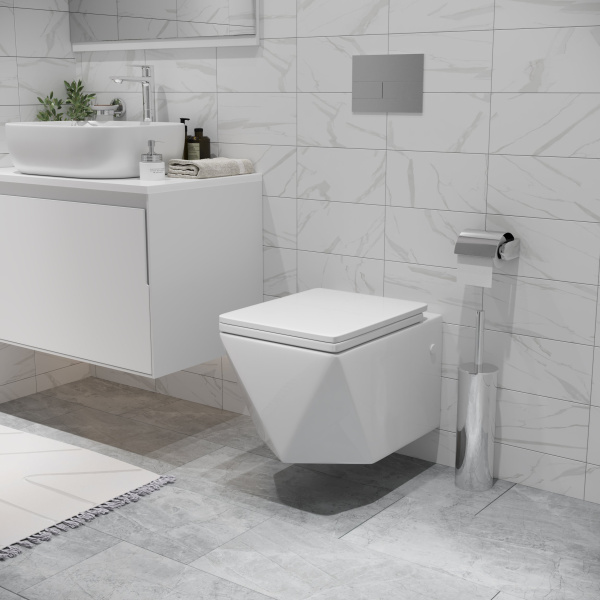 Унитаз подвесной Grossman GR-4481 Cristal (520х360х350) белый