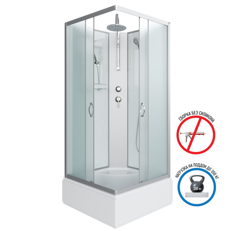 Душевая кабина с полкой Niagara Classic NG-1108-14BKT (900х900х2100-2400)