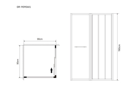 Душевой уголок Grossman Alba1 GR-9090 90х90