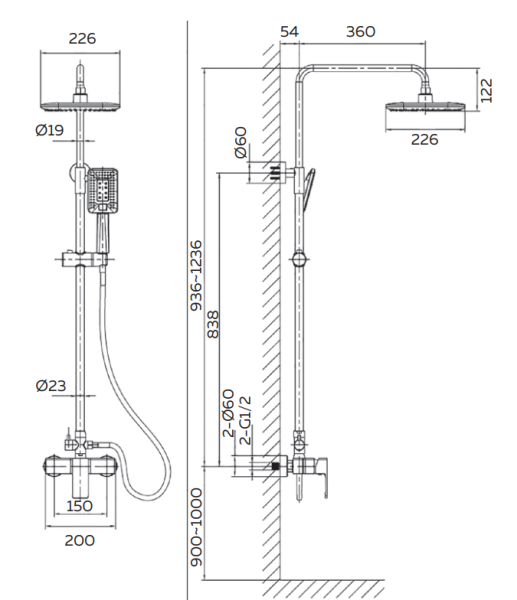 Душевая система Lamberto 030103 NeOp