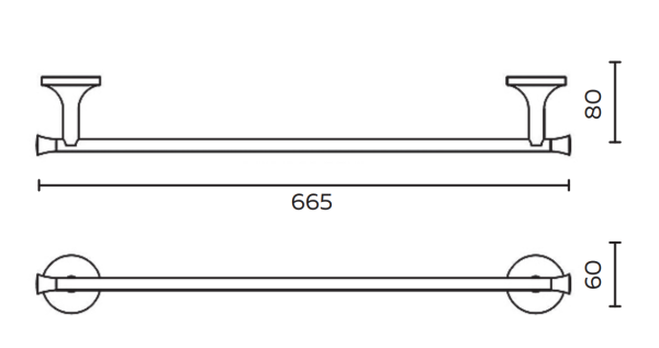 Держатель для полотенец AltroBagno Corposo 600 081314 Or