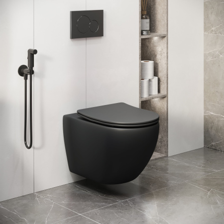 Унитаз подвесной Grossman GR-4411BMSQ Color (550х365х395) черный