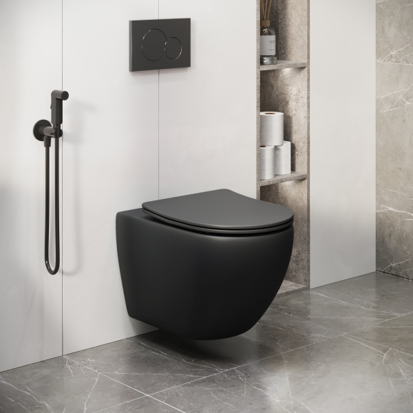 Унитаз подвесной Grossman GR-4411BMSQ Color (550х365х395) черный