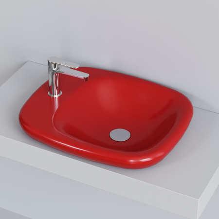 Накладная раковина Ambassador Diamond 126T21101 (540х450х100) красная
