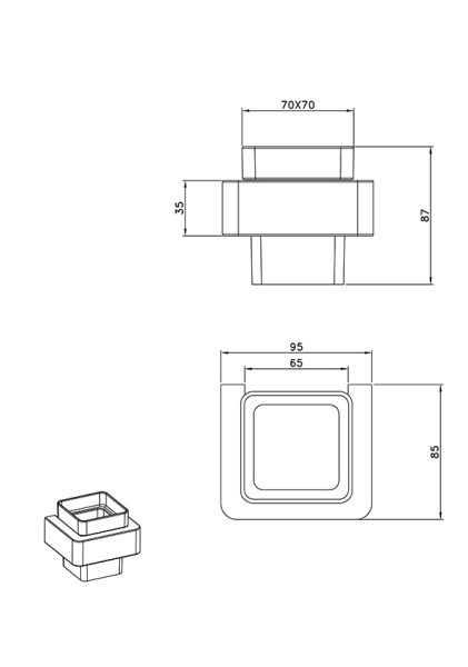 Стакан для зубных щеток подвесной AltroBagno Aperto 080201NeOp