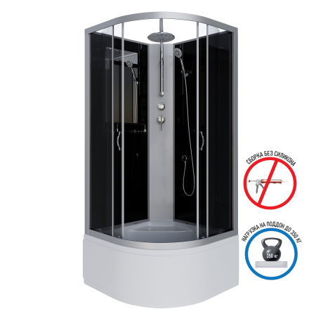 Душевая кабина Niagara Classic NG-2507-14BKT (800х800х2100-2400)