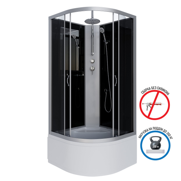 Душевая кабина Niagara Classic NG-2508-14BKT (900х900х2100-2400)