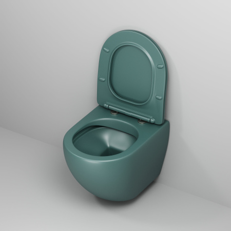 Унитаз подвесной Grossman GR-4455OLMS Color (485х360х375) зеленый