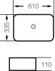 Раковина накладная Grossman GR-3031 (610х335х110)