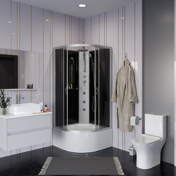 Душевая кабина Niagara Classic NG-2507-14BKTG (800х800х2100-2400)