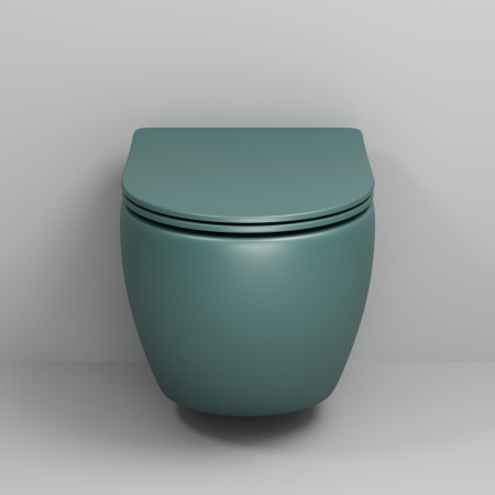 Унитаз подвесной Grossman GR-4455OLMS Color (485х360х375) зеленый