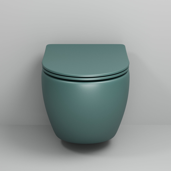 Унитаз подвесной Grossman GR-4455OLMS Color (485х360х375) зеленый