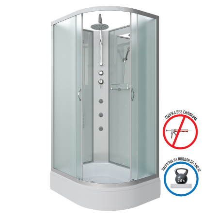 Душевая кабина Niagara Classic NG-33084-14LBKTG (1000х800х2100-2400)