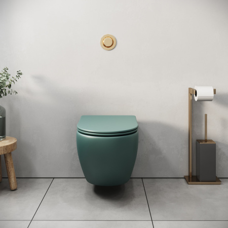 Унитаз подвесной Grossman GR-4455OLMS Color (485х360х375) зеленый