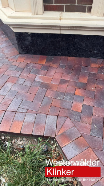 Тротуарная клинкерная брусчатка PK810 Violettblau geflammt 200/100/52 Westerwalder Klinker