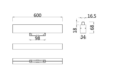 Магнитный трековый светильник Maytoni Basic TR012-2-20W4K-B